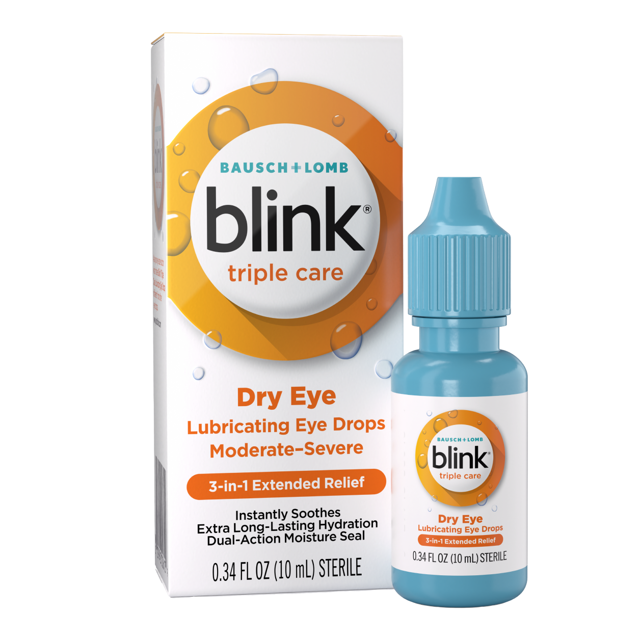 34 fl oz bottle of blink® triple care Lubricating Eye Drops