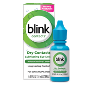 0.34 FL oz (10 mL) bottle of blink contacts® Lubricating Eye Drops